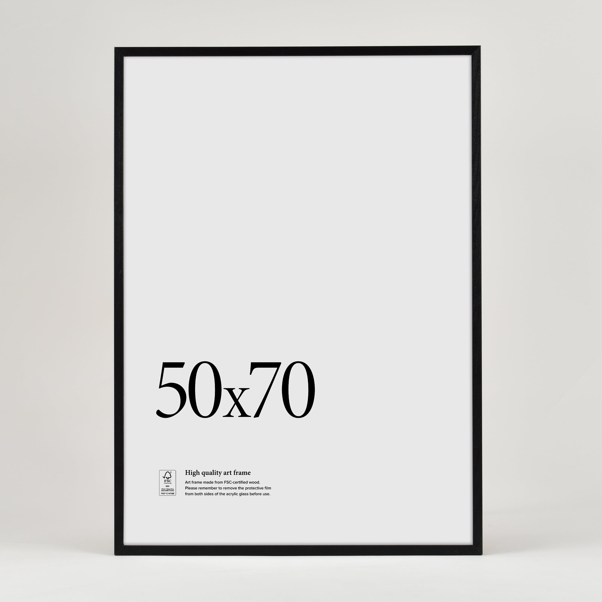 Wooden frame Black