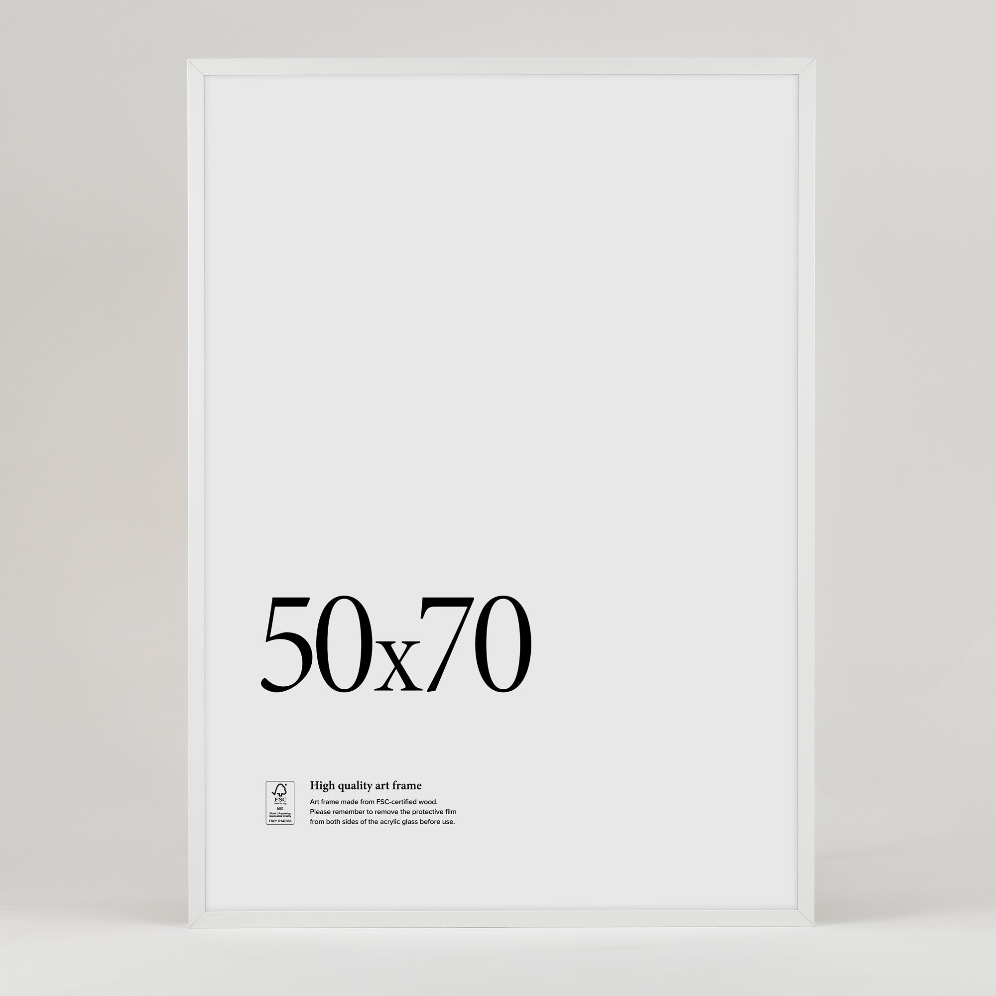 Wooden frame White