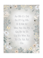Poster Alfabet Blomster