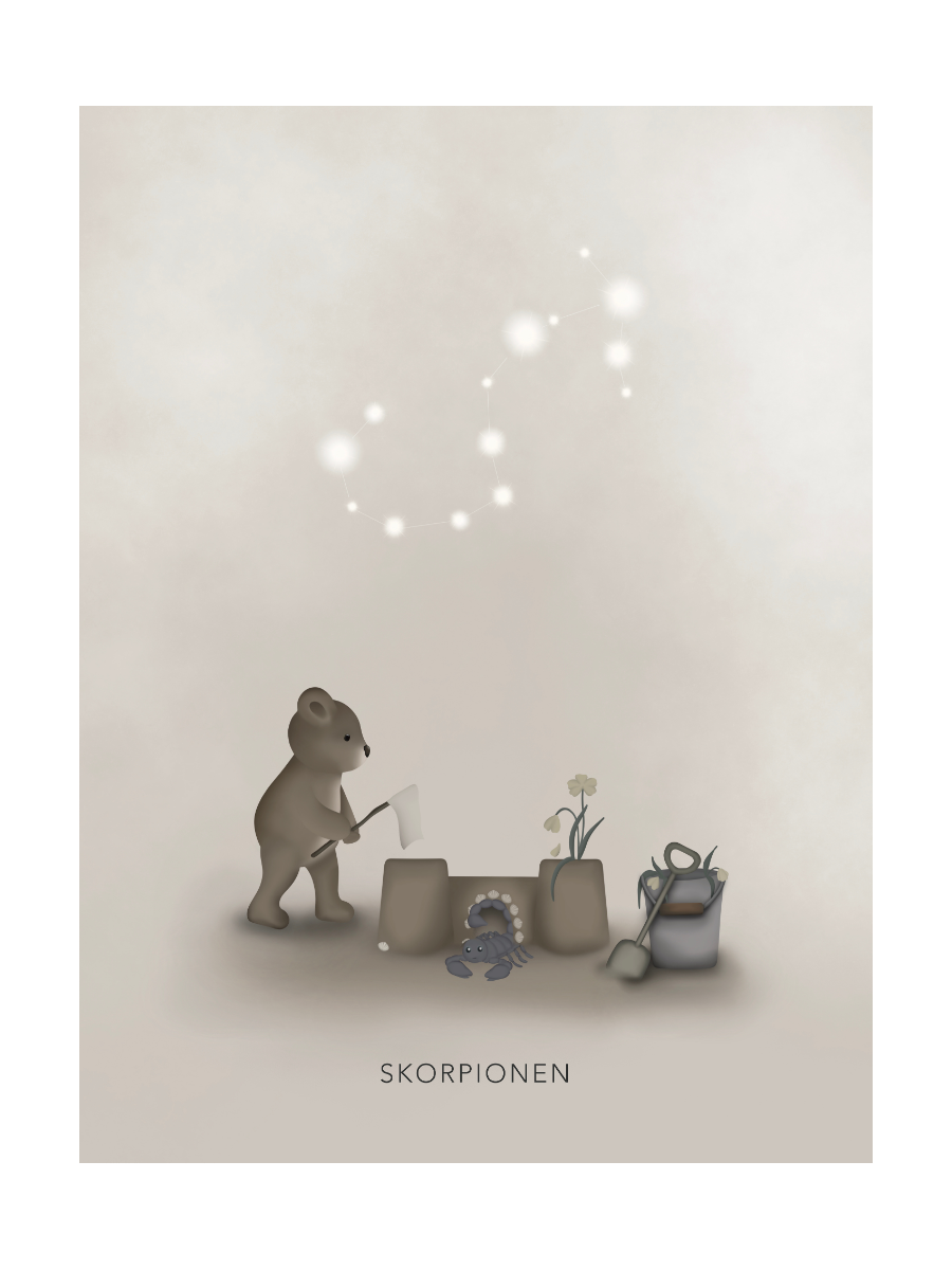 Stjärntecken Björnen Och Skorpionen Poster