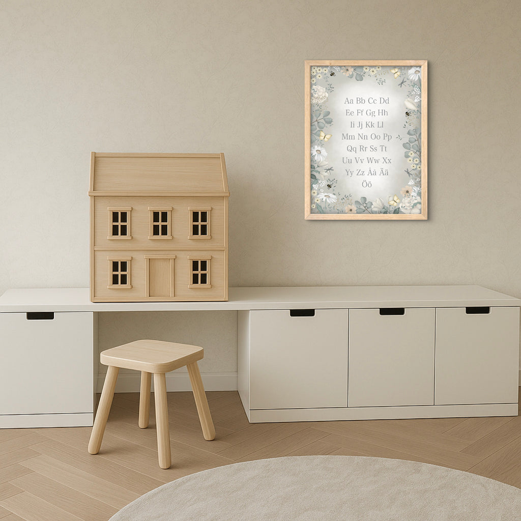 Poster Alfabet Blomster